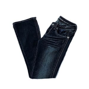 🆕️ Dollhouse Crazy Sexy Cool Distressed Dark Wash Jeans Size 9